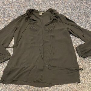 Spense Black Sheer Top sz. L